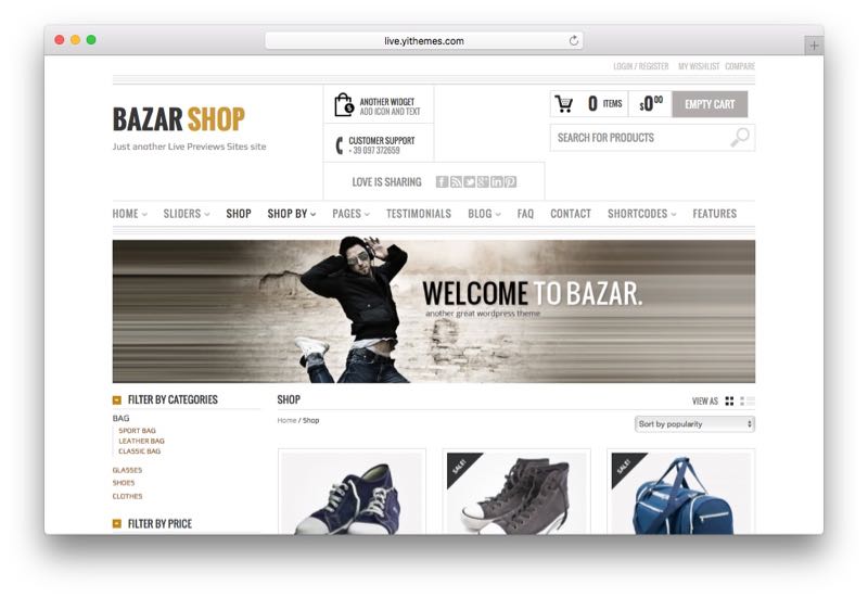 Bazar shop wordpress theme free download free